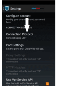 DroidVPN Connection Protoco