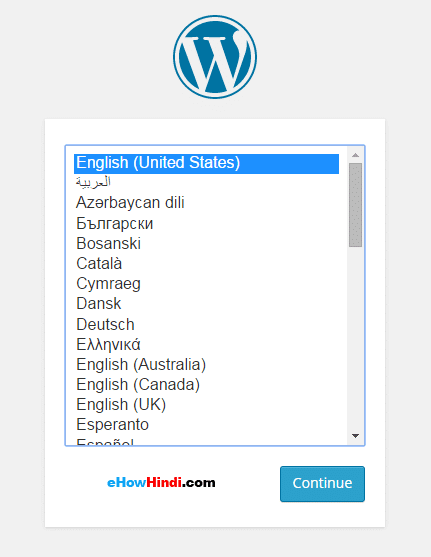 Wordpress installation Langues